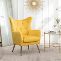 Chaise capitonnée en velours avec pieds dorés