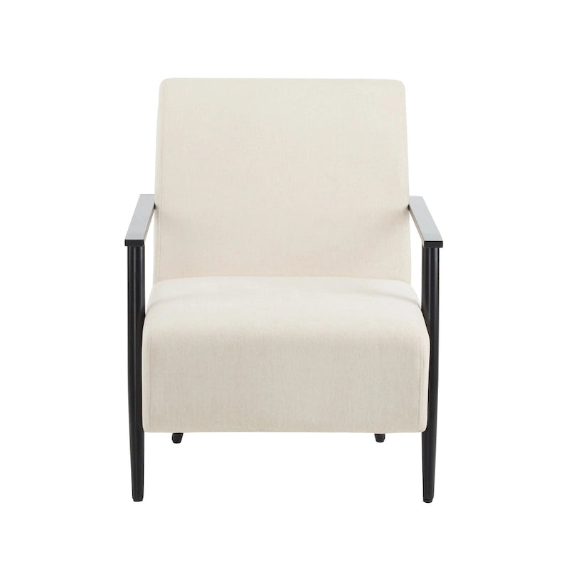 Fauteuil moderne beige de 26,38 pouces