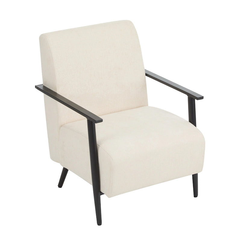 Fauteuil moderne beige de 26,38 pouces