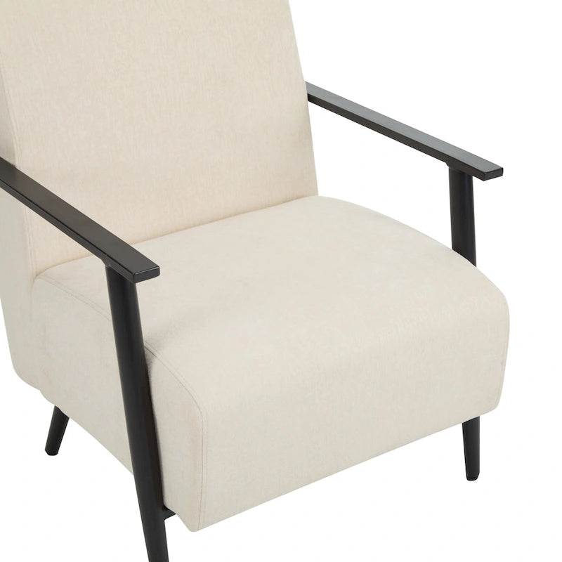 Fauteuil moderne beige de 26,38 pouces