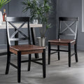 Chaises de salle à manger en bois d'acacia style rustique