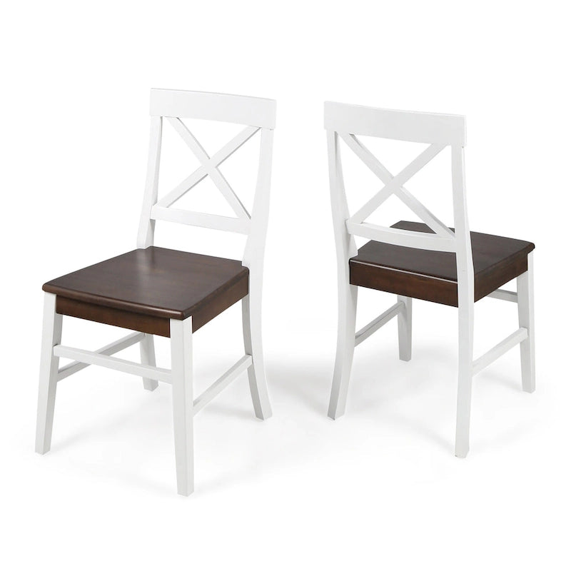 Chaises de salle à manger en bois d'acacia style rustique