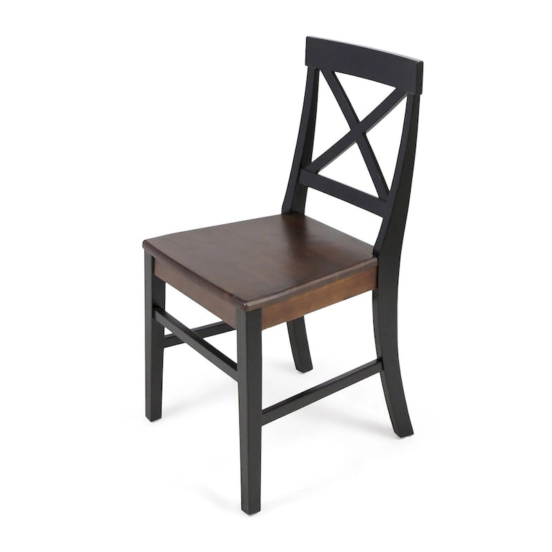 Chaises de salle à manger en bois d'acacia style rustique