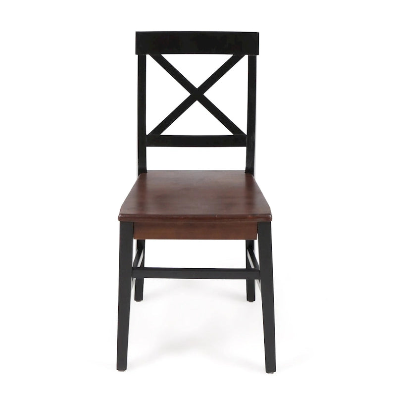Chaises de salle à manger en bois d'acacia style rustique
