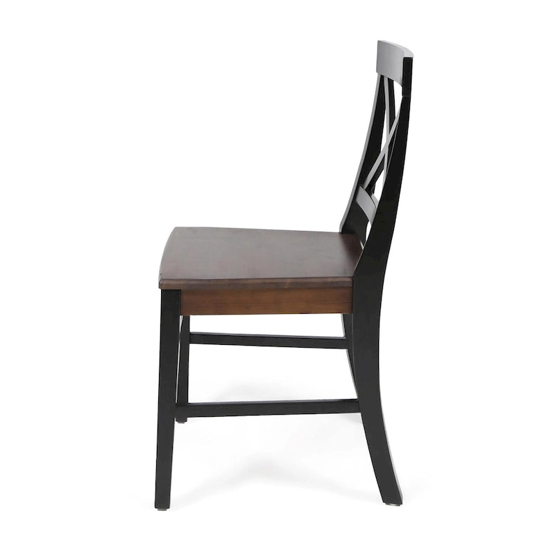 Chaises de salle à manger en bois d'acacia style rustique