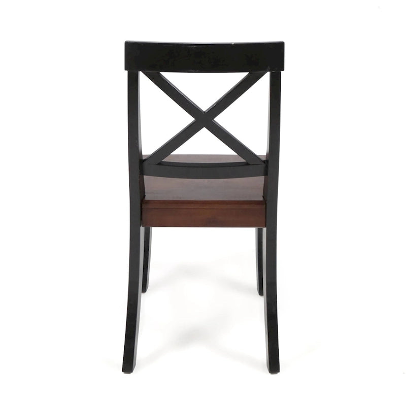 Chaises de salle à manger en bois d'acacia style rustique