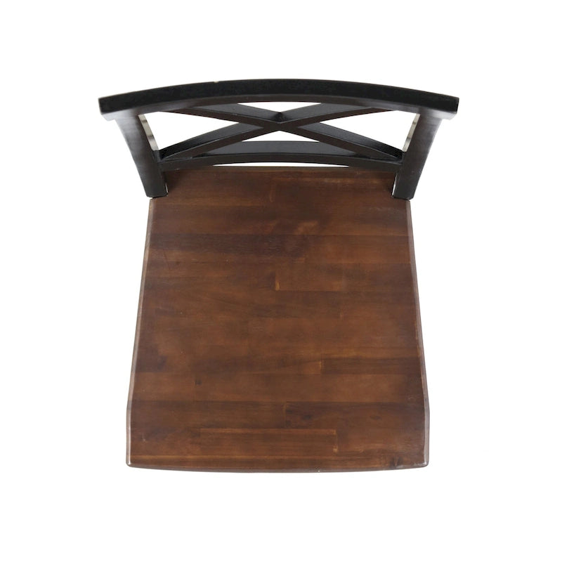 Chaises de salle à manger en bois d'acacia style rustique
