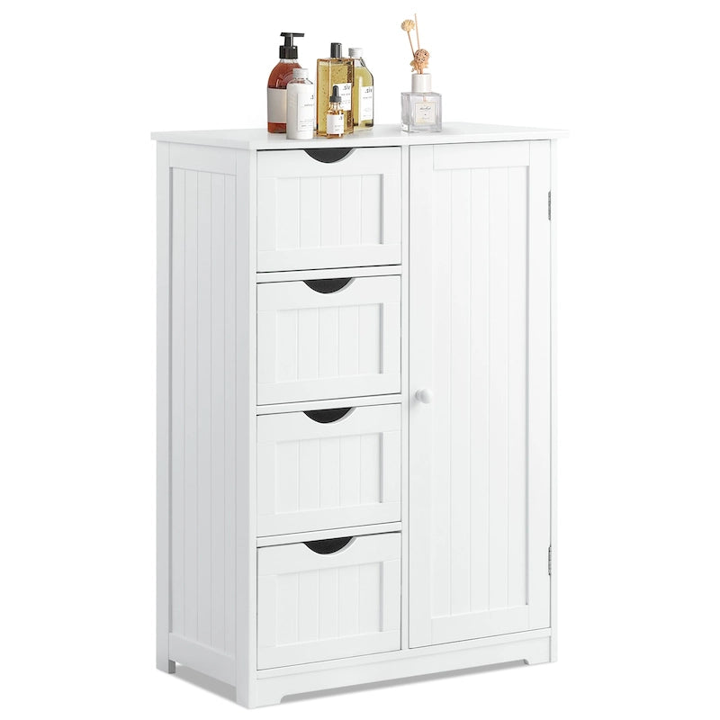 Meuble de rangement/commode de salle de bain en bois à quatre tiroirs