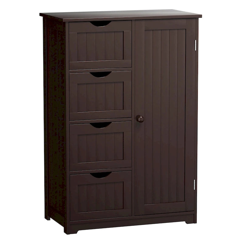 Meuble de rangement/commode de salle de bain en bois à quatre tiroirs