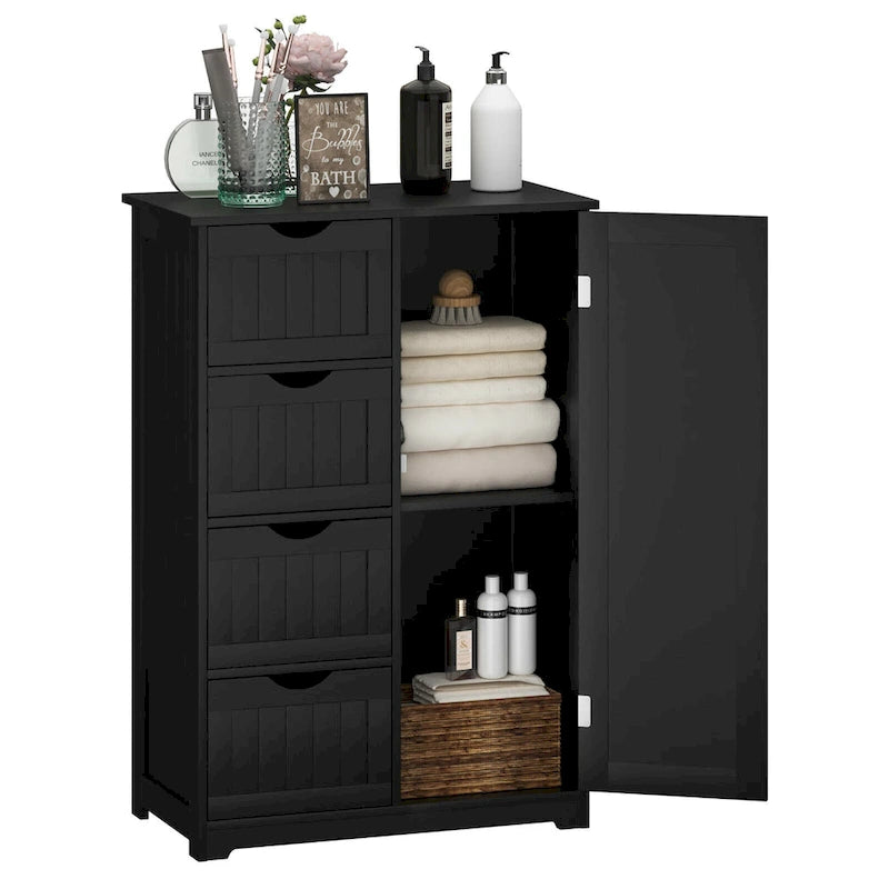Meuble de rangement/commode de salle de bain en bois à quatre tiroirs