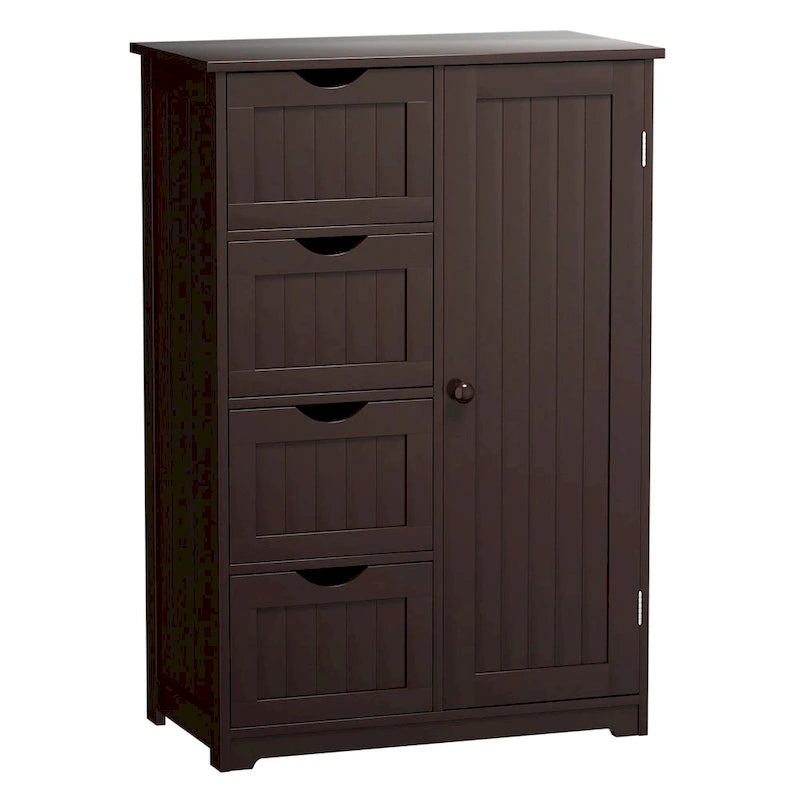 Meuble de rangement/commode de salle de bain en bois à quatre tiroirs