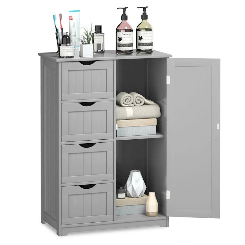 Meuble de rangement/commode de salle de bain en bois à quatre tiroirs