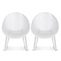 Fauteuil à bascule moderne en plastique de style médiéval