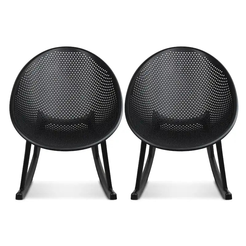 Fauteuil à bascule moderne en plastique de style médiéval