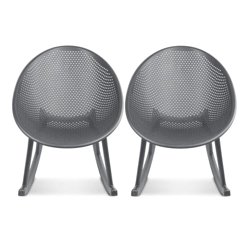 Fauteuil à bascule moderne en plastique de style médiéval