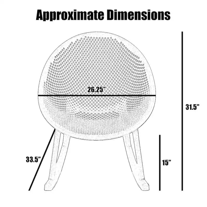 Fauteuil à bascule moderne en plastique de style médiéval