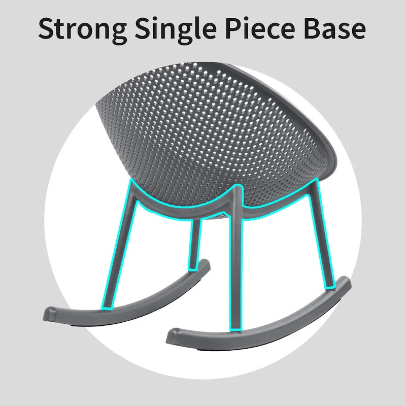 Fauteuil à bascule moderne en plastique de style médiéval