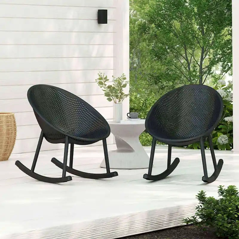 Fauteuil à bascule moderne en plastique de style médiéval