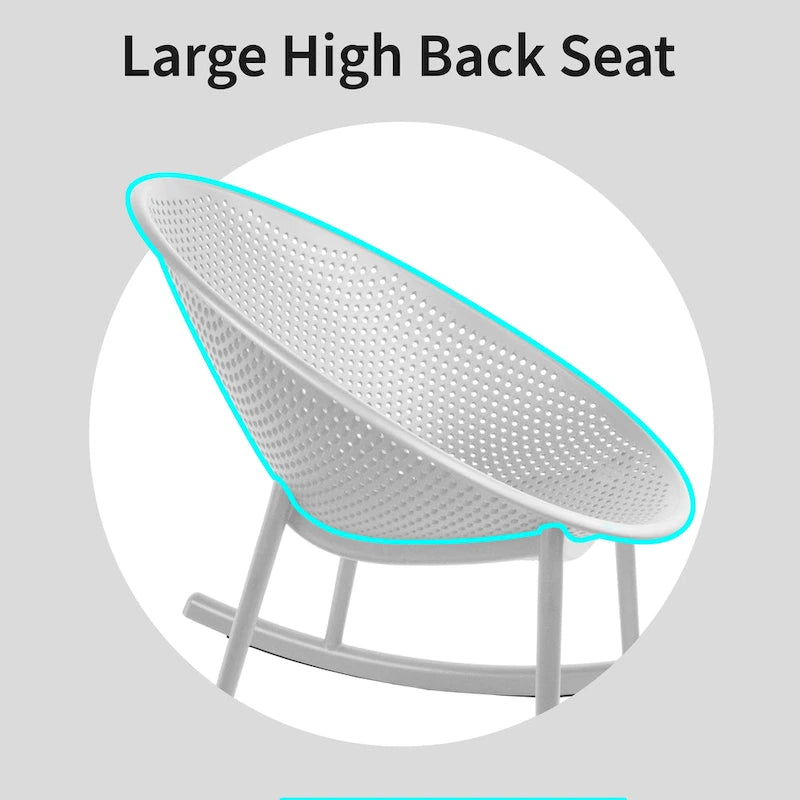 Fauteuil à bascule moderne en plastique de style médiéval