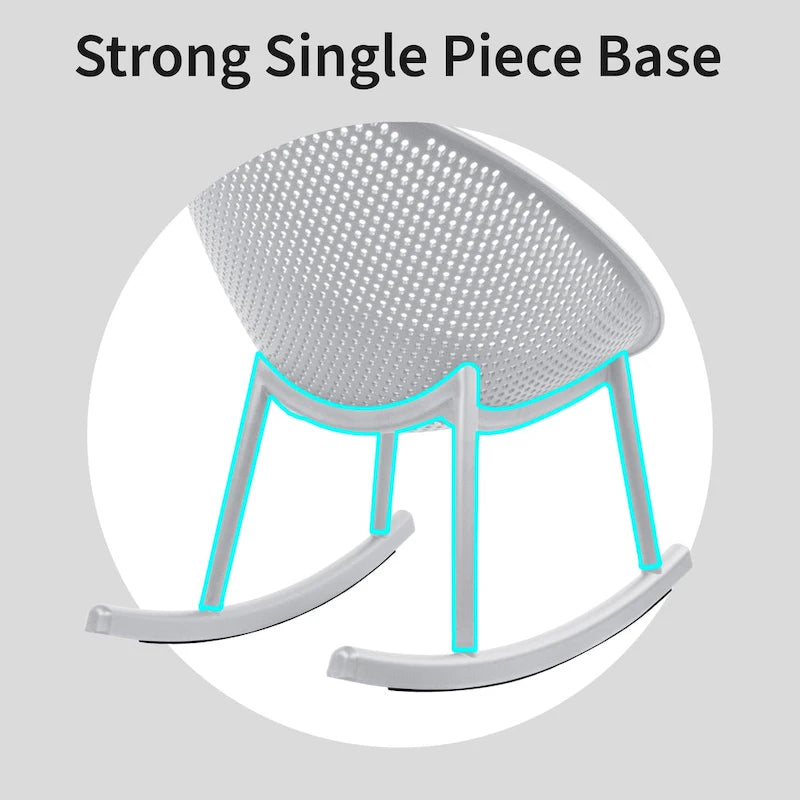 Fauteuil à bascule moderne en plastique de style médiéval
