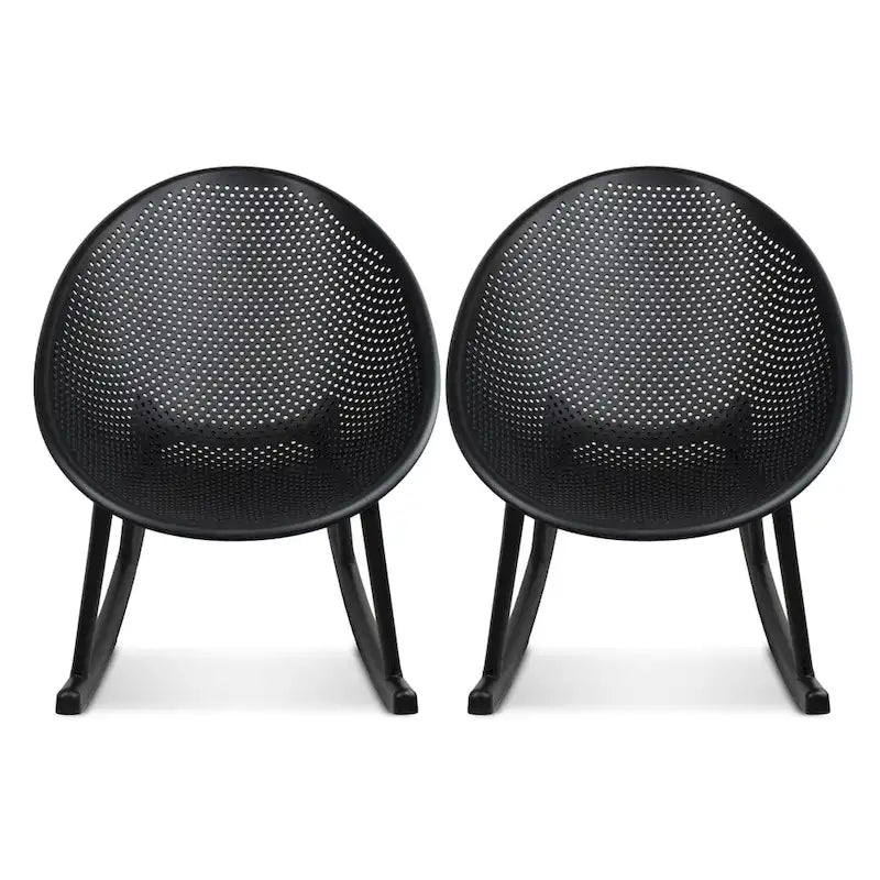 Fauteuil à bascule moderne en plastique de style médiéval