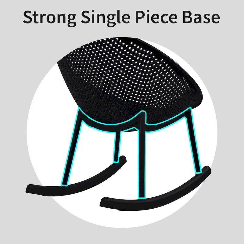 Fauteuil à bascule moderne en plastique de style médiéval
