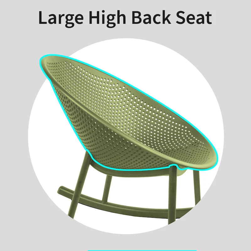 Fauteuil à bascule moderne en plastique de style médiéval