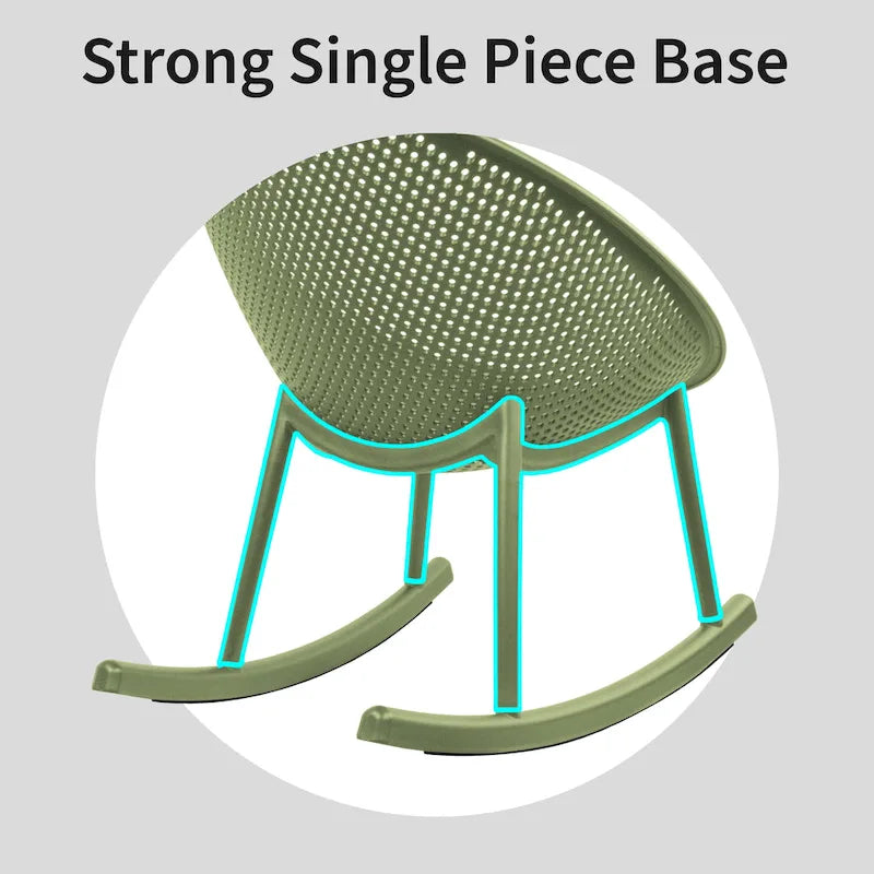 Fauteuil à bascule moderne en plastique de style médiéval