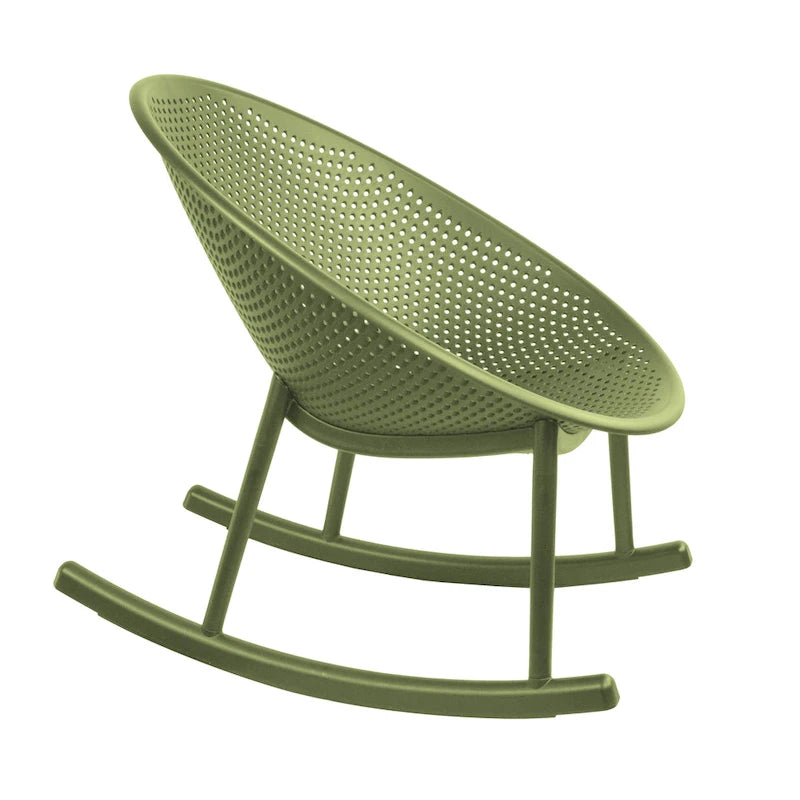 Fauteuil à bascule moderne en plastique de style médiéval