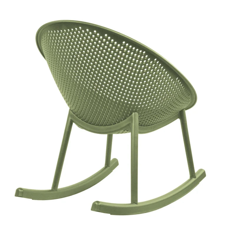 Fauteuil à bascule moderne en plastique de style médiéval
