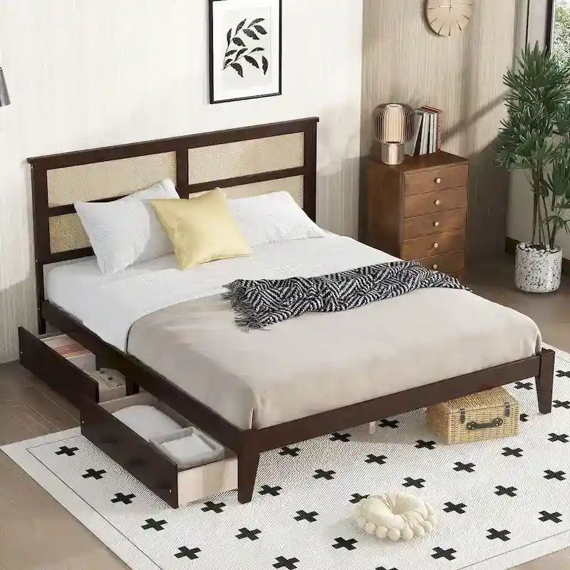 Tête de lit en osier de chêne blanc