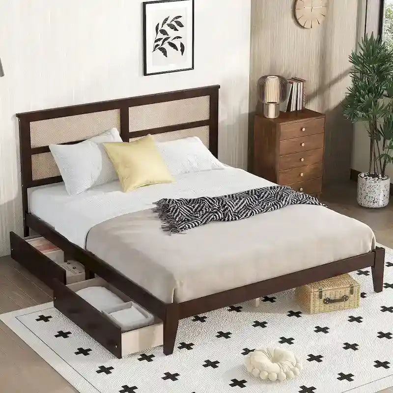 Tête de lit en osier de chêne blanc