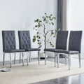 Chaise de salle à manger grise sans accoudoirs