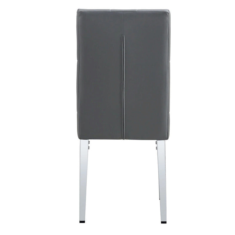 Chaise de salle à manger grise sans accoudoirs