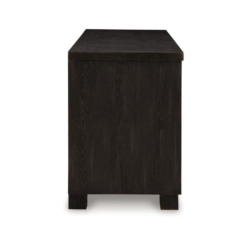 Meuble télé en bois noir, 80 pouces