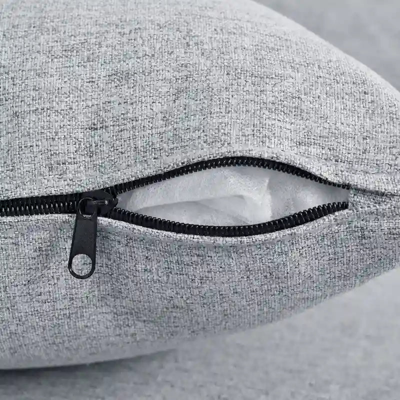 Canapé d'angle avec pouf amovible et coussins moelleux