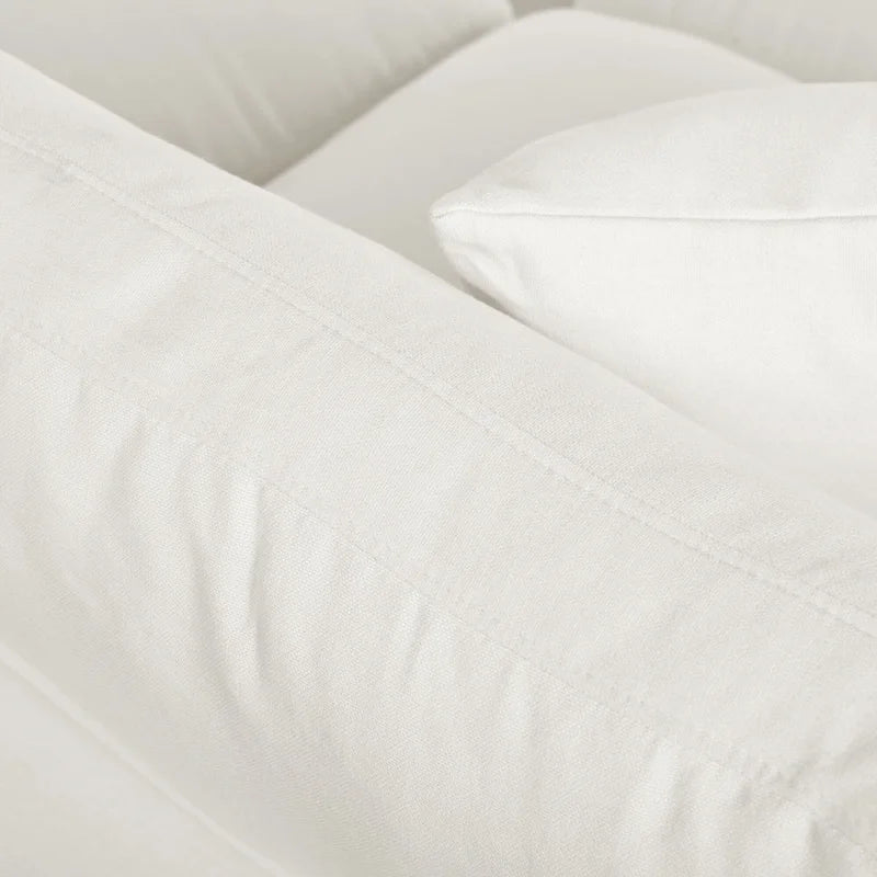 Canapé d'angle avec pouf amovible et coussins moelleux