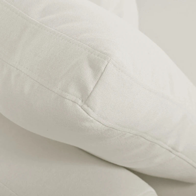 Canapé d'angle avec pouf amovible et coussins moelleux