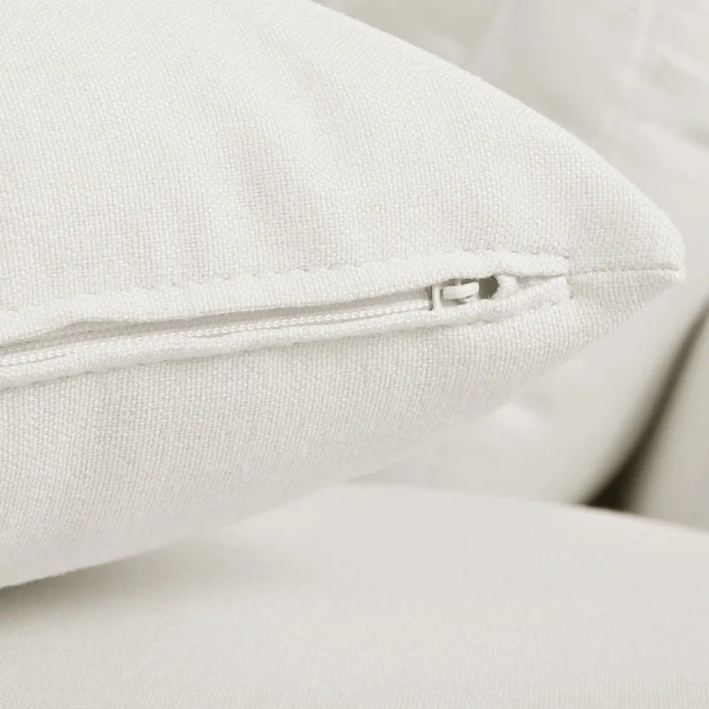 Canapé d'angle avec pouf amovible et coussins moelleux