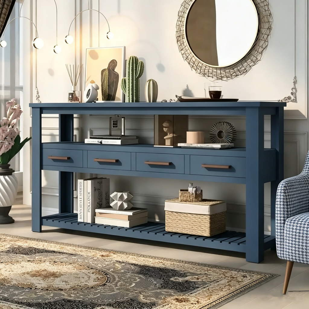 Table basse en bois style ferme