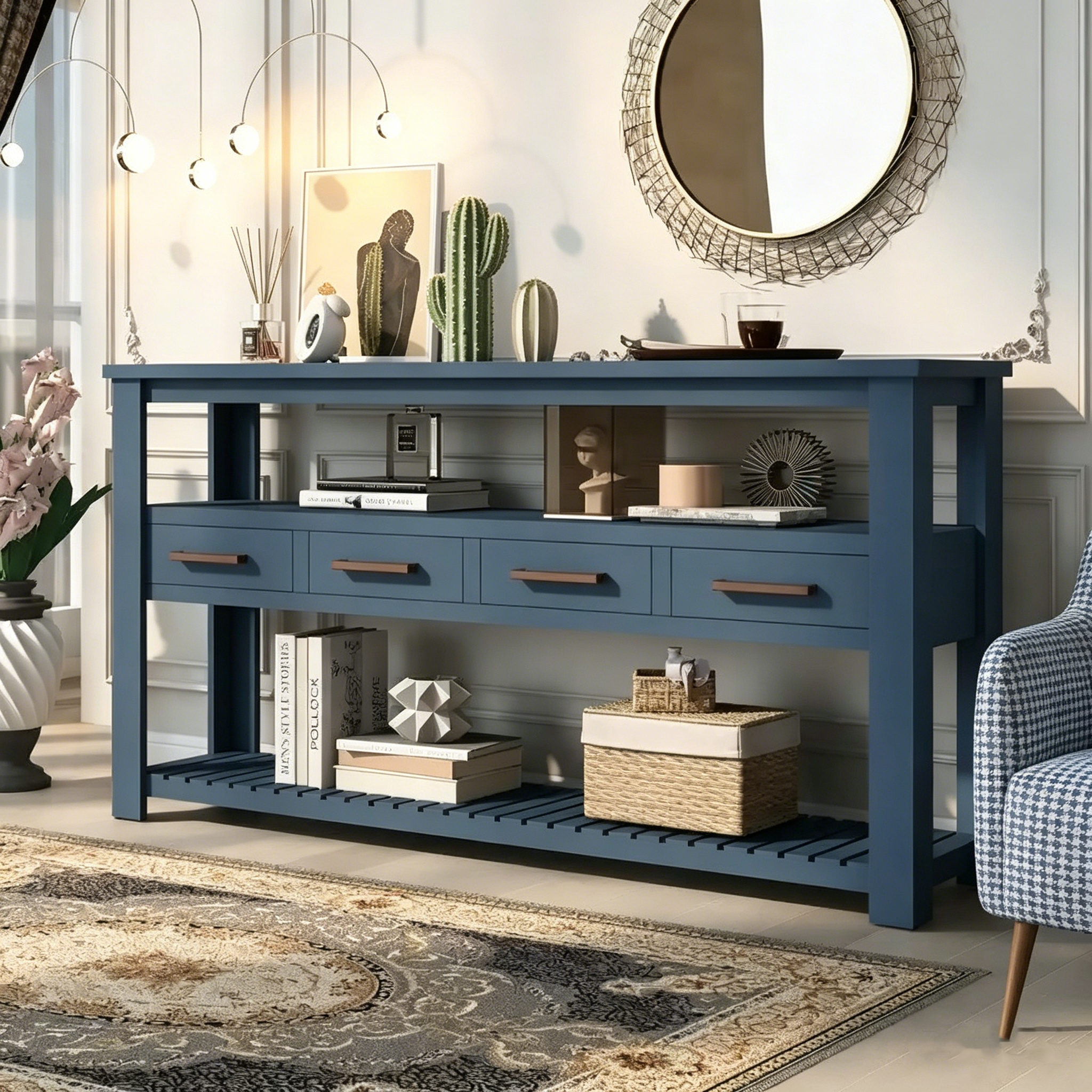 Table basse en bois style ferme