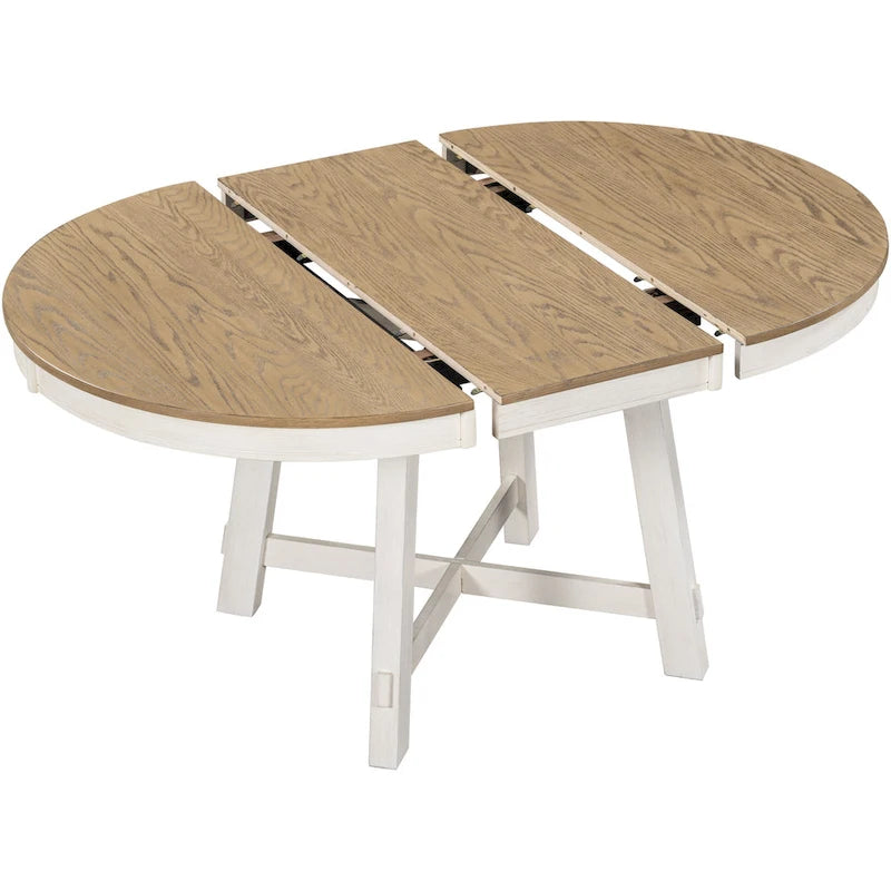 Table de salle à manger ronde avec rallonges