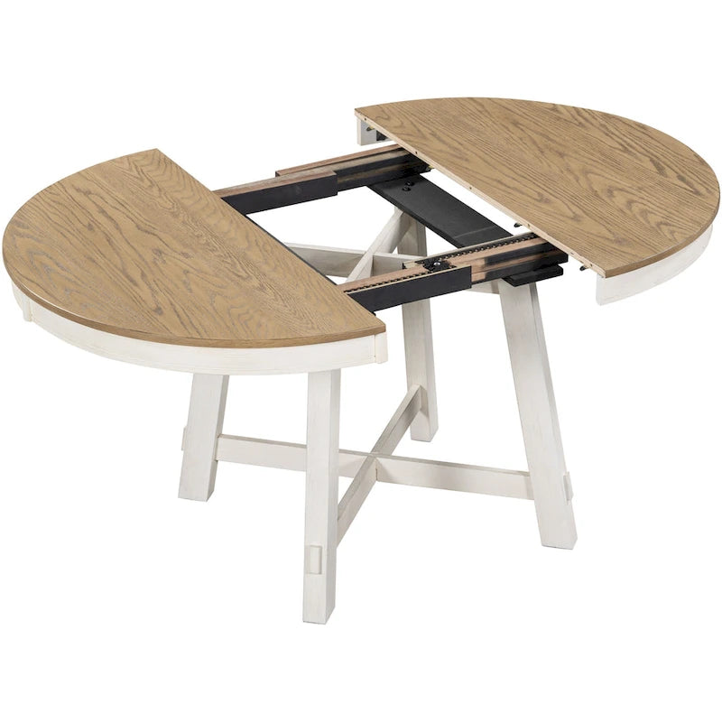 Table de salle à manger ronde avec rallonges