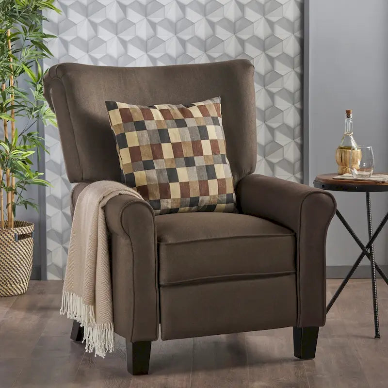 Fauteuil inclinable traditionnel en tissu