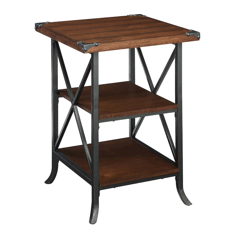 Table d'appoint pratique avec étagères