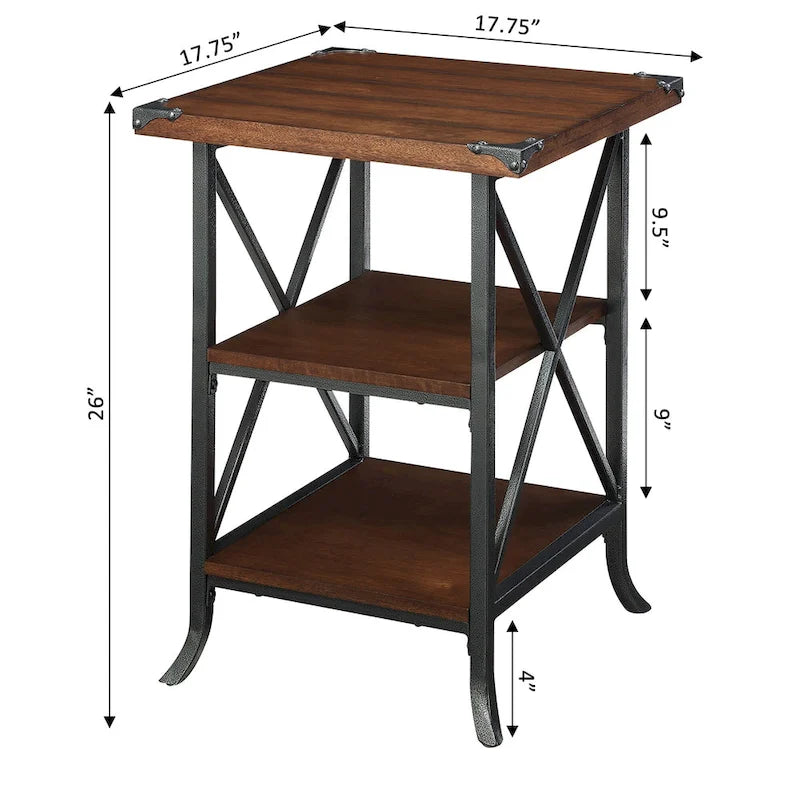 Table d'appoint pratique avec étagères