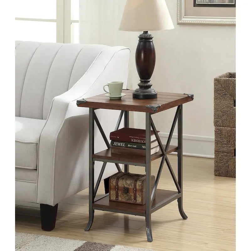 Table d'appoint pratique avec étagères