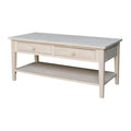 Table basse en bois d'hévéa massif