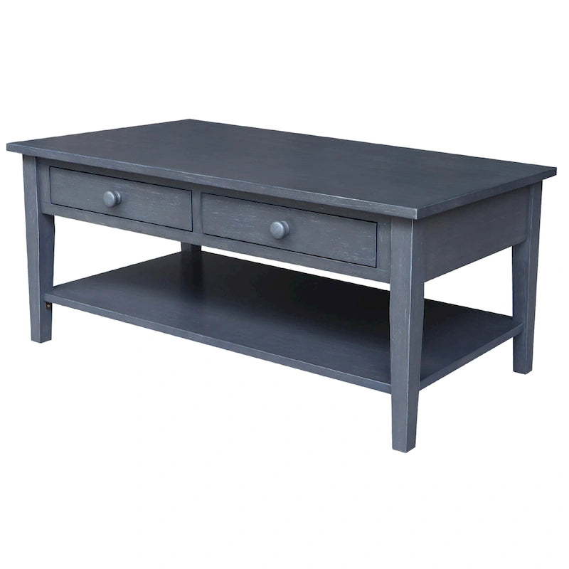 Table basse en bois d'hévéa massif