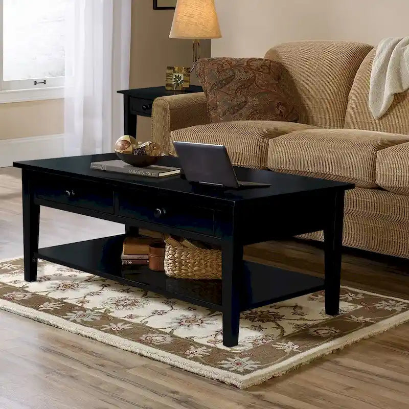 Table basse en bois d'hévéa massif